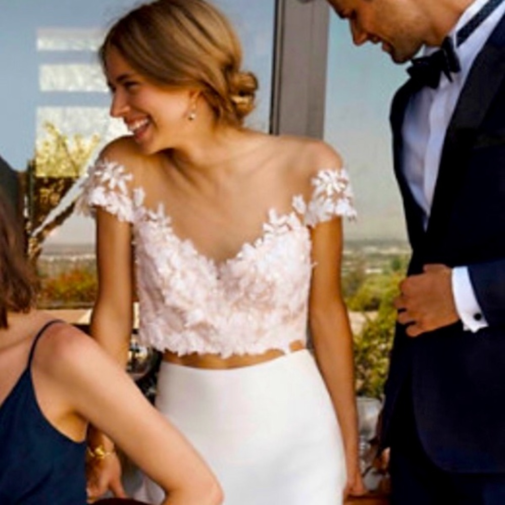 Bhldn Anthropologie Tadashi Shoji Leroy wedding dress top
